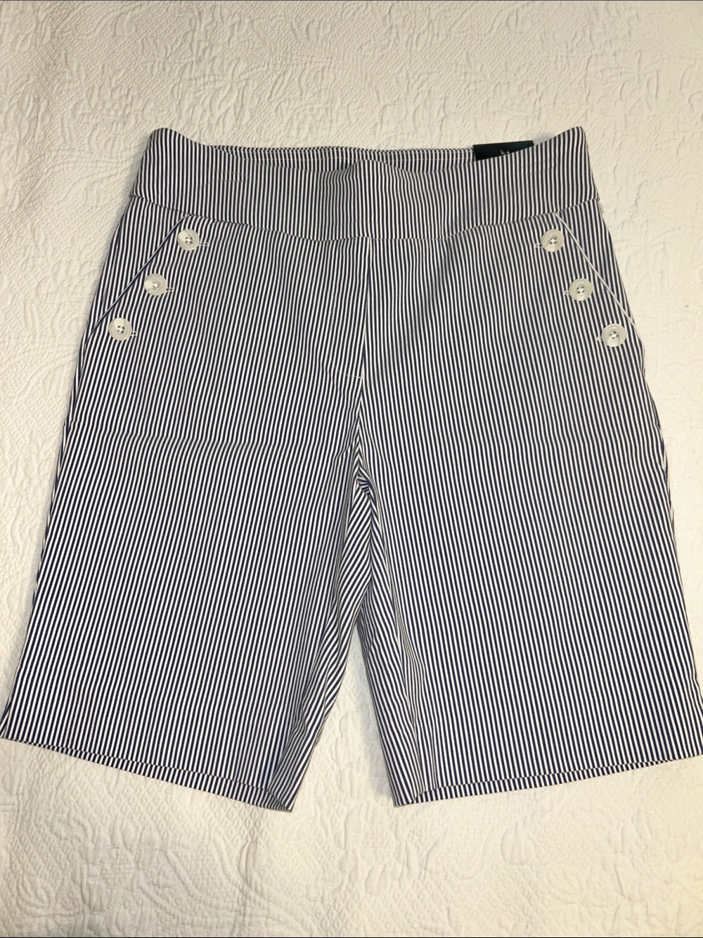 Counterparts Navy and White Pinstripe Women’s Shorts